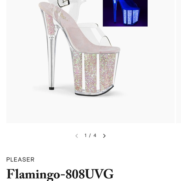 Pleaser Flamingo-808UVG Platform Shoes ( Brand: Pleasure Shoes ) - Picture 4 of 7